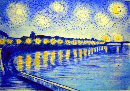 Vincent's starry night over the Rhone