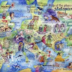 Shakespeare map painting