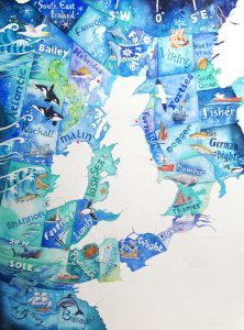 Shipping forecast painting in progress