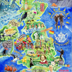Best of British - a painting of 50 things to love about Britain