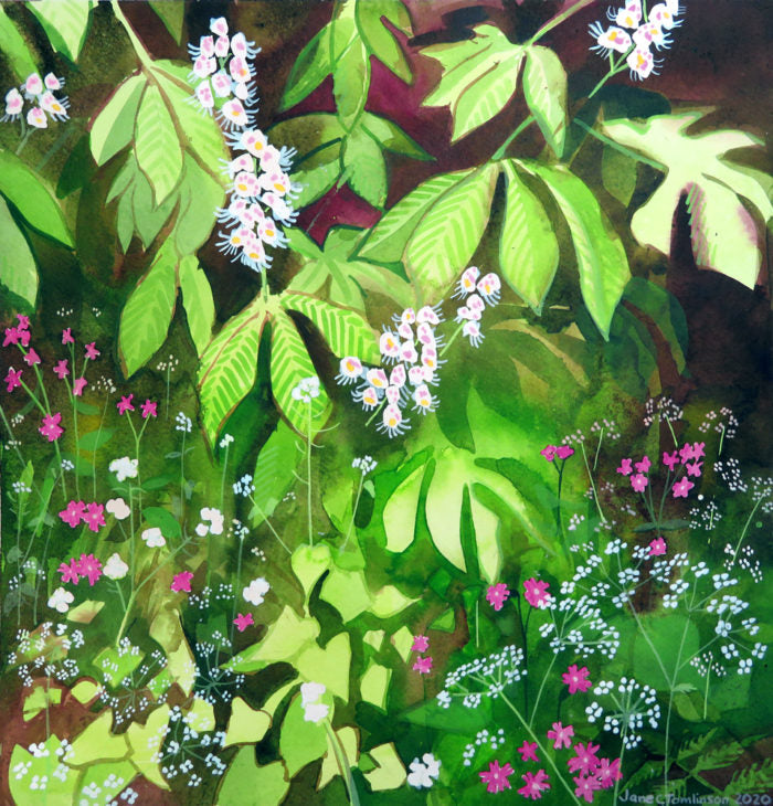 Horse chestnut and red campion