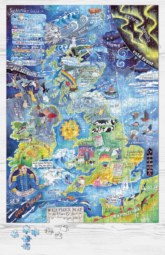 Weather map jigsaw puzzle